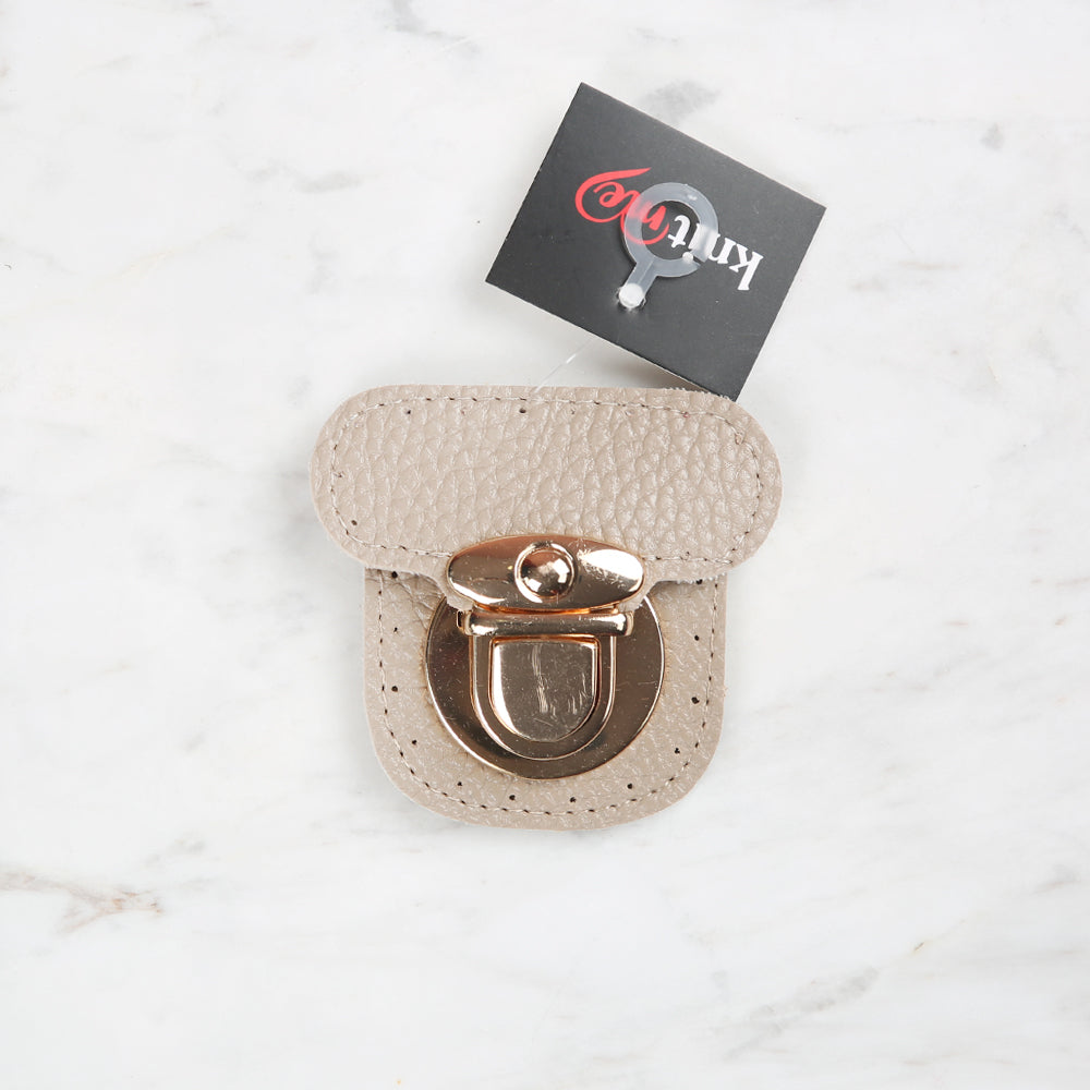 Knitme Dikişli Kilit 6x6 cm Bej BA-0067